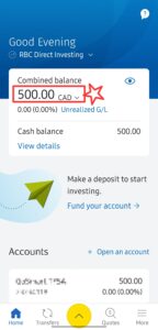 deposit 500