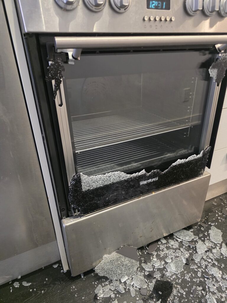 broken oven door
